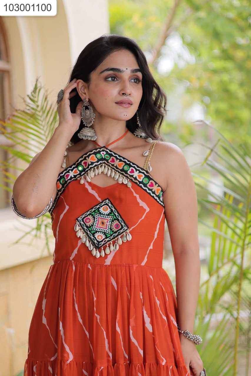 Designer Bandhani Tiered Gown Collection 💃✨ | Festive & Garba Special