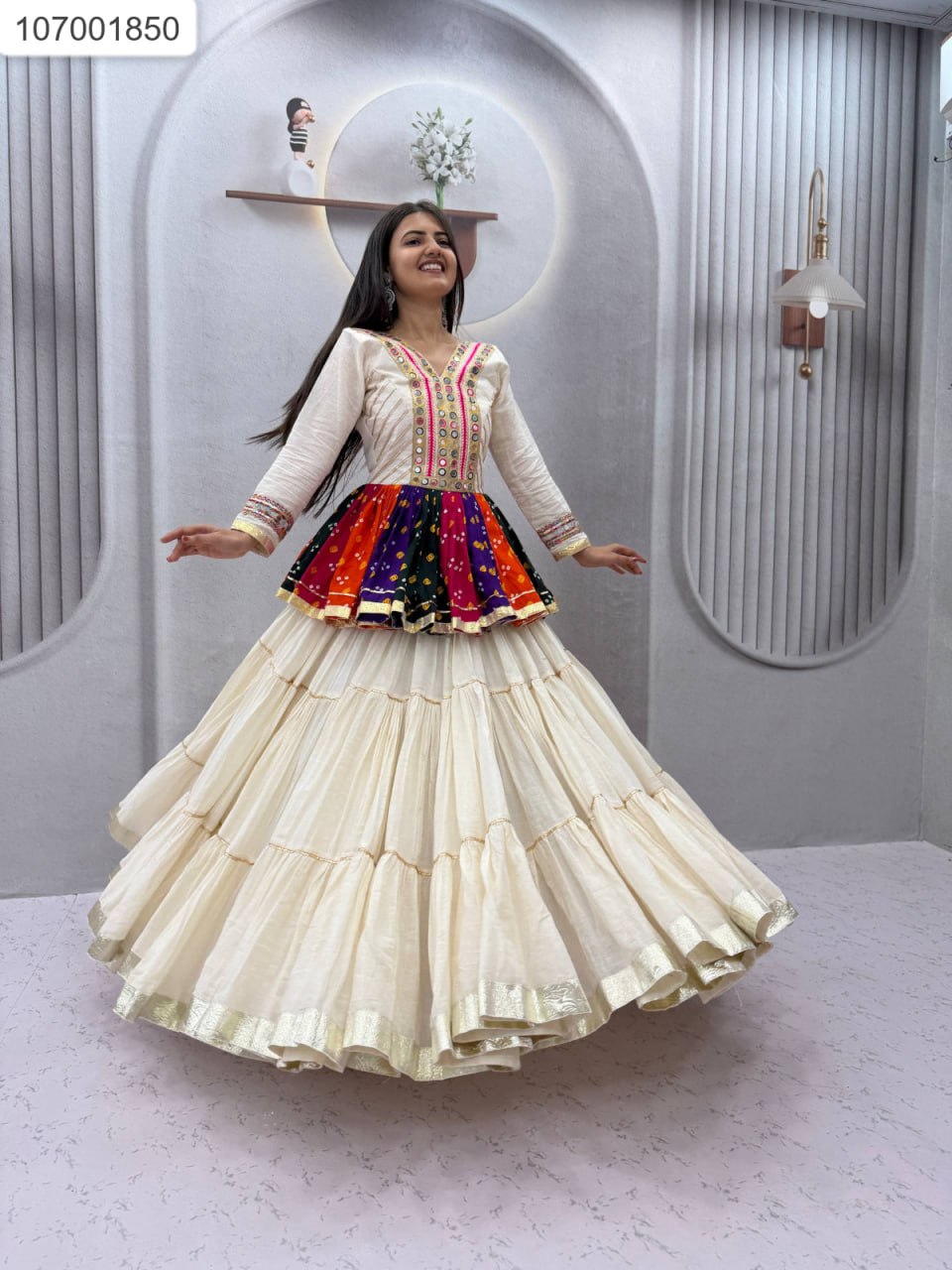 Vibrant Bandhani Vibes 💃✨ | Traditional Multi-Color Lehenga Look