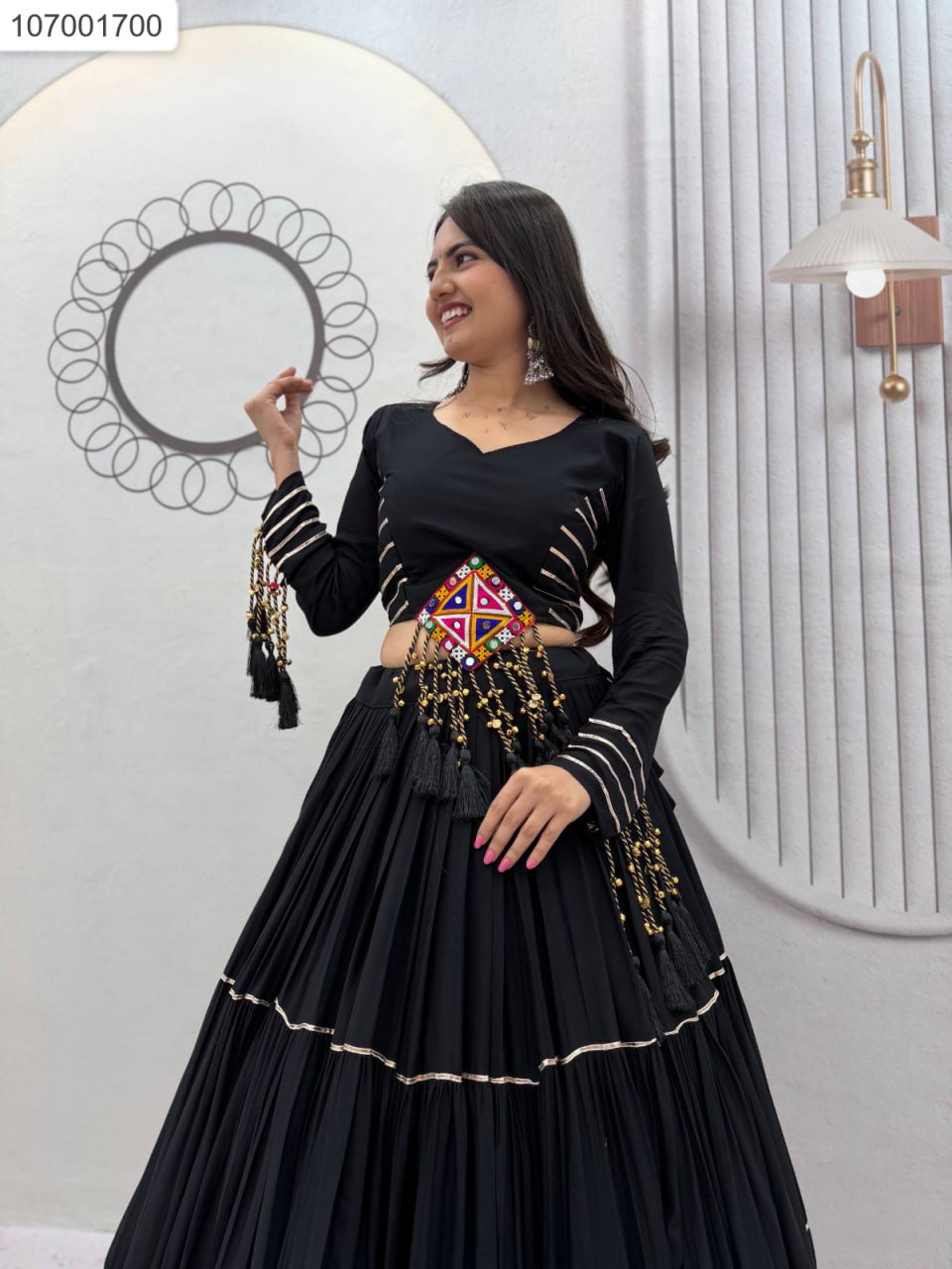 Stunning Black Tiered Designer Lehenga 🖤✨ | Festive & Ethnic Wear