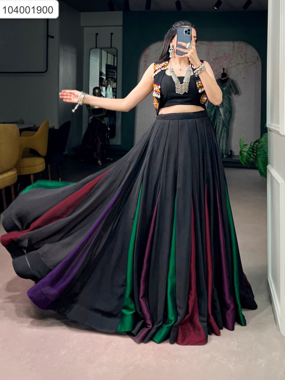 Embroidered Koti Jacket with Flared Panel Lehenga Set | Ethnic Wear